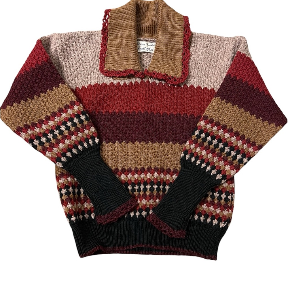 VTG 90s Ann Taylor Susanna Harwin V-Neck Sweater Long Sleeve